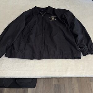 Women's Land's End  Black Lightweight Bomber Jacket Windbreaker